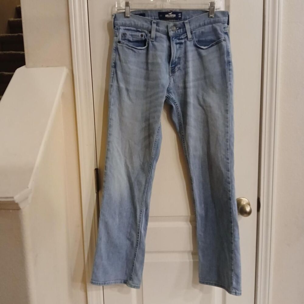 Hollister Co. Boot Epic Flex Light Wash Bootcut Denim Blue Jeans 28x30 Y2K Style